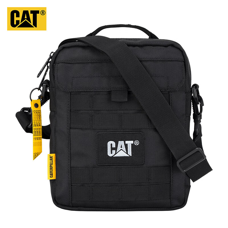 CAT Shoulder Bag, Crossbody Bag, 11-Inch IPad Bag, Journalist Bag, Outdoor Tactical MOLLE Expansion Side Bag, Blue 84036