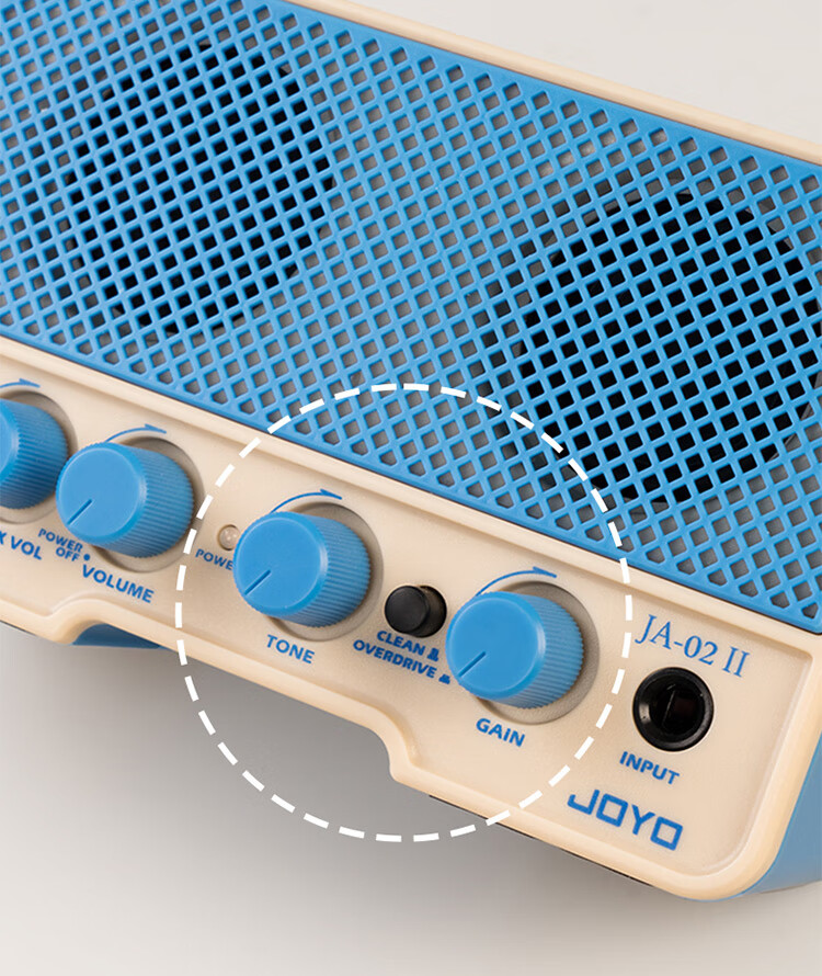 JOYO JA-02II Bluetooth Mini Smart Instrument Speaker, Universal Rechargeable Speaker for Ukulele And Guitar, Haitian Sky 4