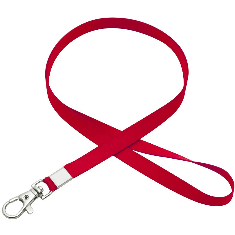 UHOO 6741-6 ID Card Lanyard (1.0cm Wide), Bright Red, 6 Pieces/pack, ID Card Holder for Work Badge, Employee Badge, Chest Card, Bus Pass Holder, Student Meal Card Lanyard
