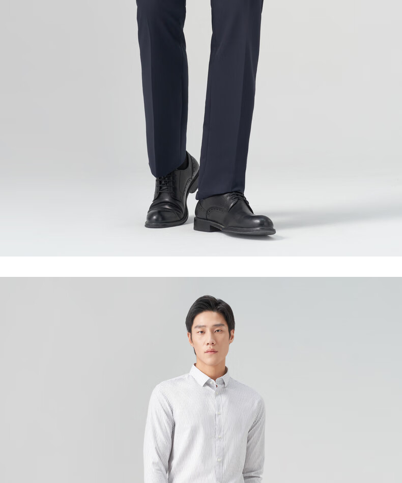 Goldlion Machine Washable Wool Blend Spring Summer Men's Business Trousers Black-99 31 6