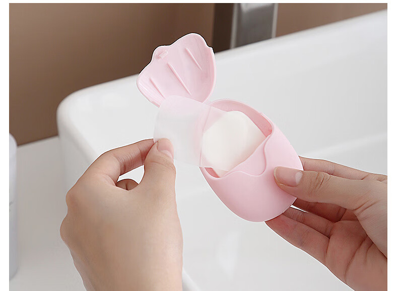 Siwangongli Disposable Soap Sheets Portable Soap Paper for Travel, Outdoor Use, Children, Mini Petals Hand Washing Sheets SW7372 11