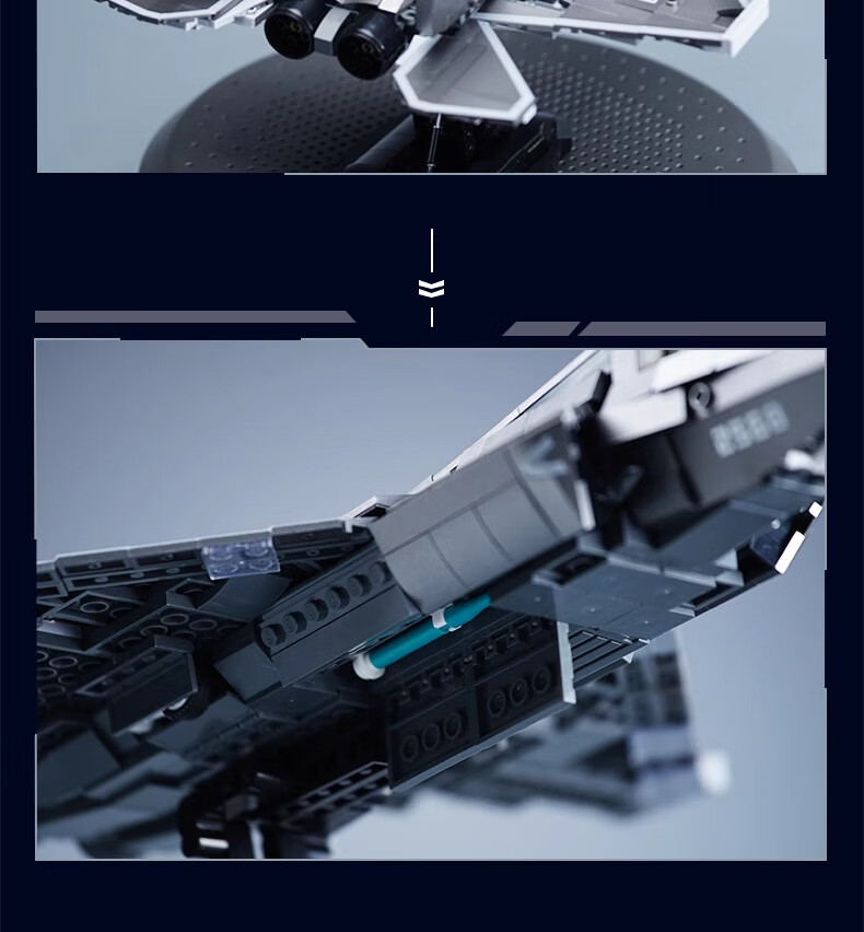 Lianhechuangxiang Children's Day Boys' Compatible LEGO China Military Building Blocks J-35 Fighter Jet Toy Birthday Gift 10
