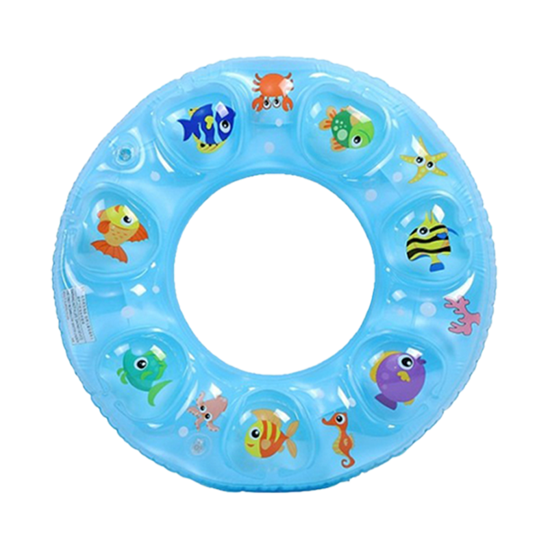 ASORAIN Thickened Double Air Chamber Crystal Swimming Ring, Inflatable Life Buoy for Adults And Children, Surfing And Water Play, Size 70 for Ages 8-13