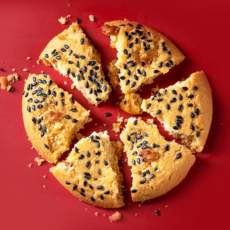 健元堂铁棍山药黑芝麻桃酥450g无蔗糖糕点老人健康早餐饼干休闲零食品