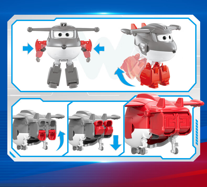 AULDEY Super Wings 19 Ledi New Character Xiao Ai Transforming Robot Backpack Children's Day Gift 10