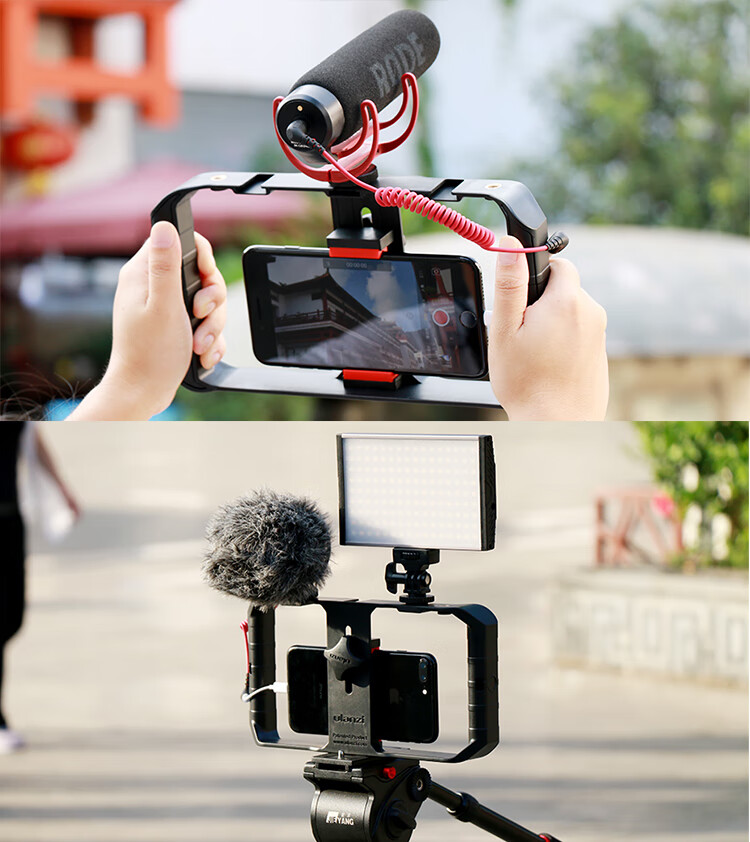 Ulanzi Lino Metal Rabbit Cage with Fill Light, Dual-Light Kit, Handheld Camera Rabbit Cage for Apple Phones, Horizontal And Vertical Shooting, Photography, Vlogging, And Live Streaming 9