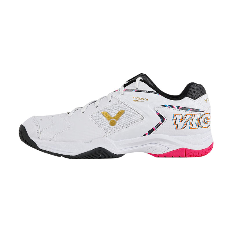 VICTOR Badminton Shoes with Breathable Upper, Shock-Absorbing, Wrap-Around Design for Men And Women, P9200TD Xing - Bright White/deep Blue, Size 41
