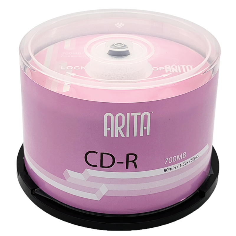 RITEk (arita) E Generation Series CD-R, 52x Speed 700MB Blank Discs/diskettes/recordable Discs, 50 Pieces in A Barrel