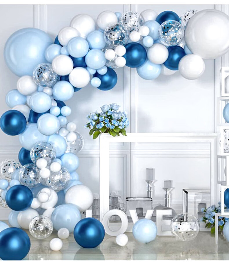 Duomeiyi Balloon Arch, Birthday Scene Decoration, Birthday Balloons, Valentine's Day Props, Party Setup, Macaron Blue 3