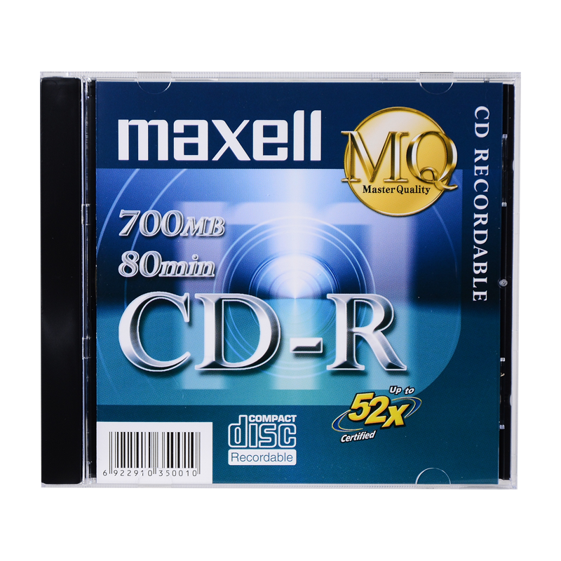 Maxell CD-R Discs, Recordable Discs, Blank Discs, Office Series, 52x Speed, 700MB Capacity, Domestic Productio
