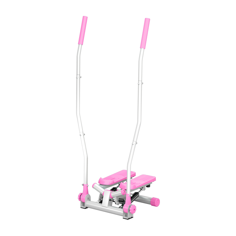 Suncao Home Handrail Fitness Stepper, Mini Hydraulic Stepping Machine, Floor Exercise Device SC-S085 Peach Pink