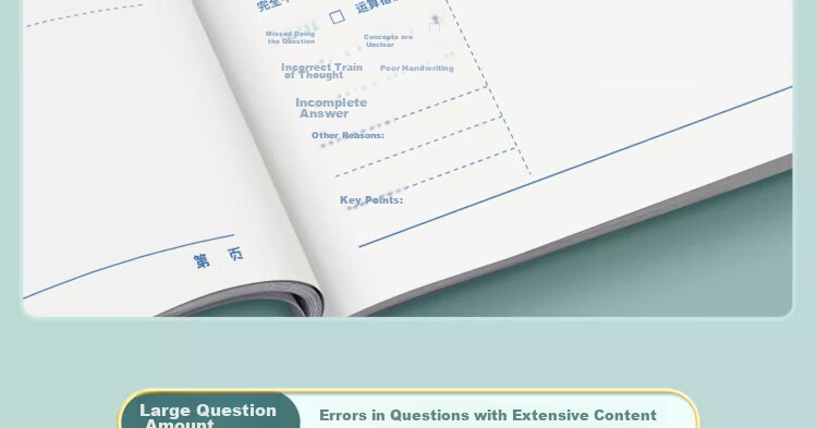 Liupintang Error Correction Notebook for Primary School Students, Specialized for Grades 1-6, Chinese Language Error Correction And Organization Tool, Thickened Homework Correction Book 3