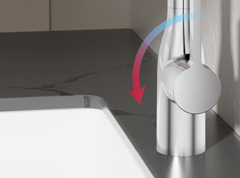 JOMOO Basin Faucet, Washbasin Cold And Hot Dual Control, Rotatable Sink, Bathroom Cabinet Faucet 32686 25