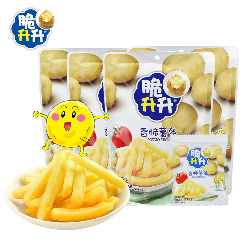 脆升升香脆薯条番茄味100g 办公室居家休闲零食独立包装食品非膨化小吃