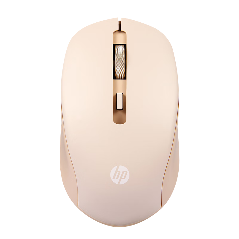 HP S1000C Wireless Mouse, Rechargeable Type-C Office Mouse, Home/business/office/laptop/desk USB Plug-And Milk Tea Color