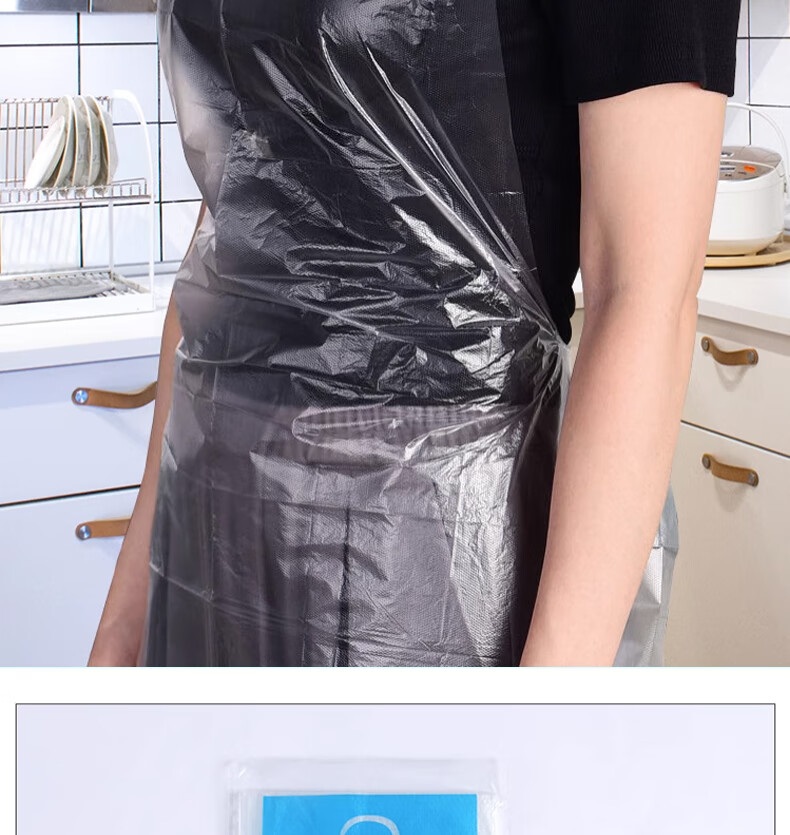 Edo Disposable Aprons, 50 Pieces [Individually Packaged], Transparent PE Thickened Waterproof And Oil-Proof Hot Pot Aprons 15