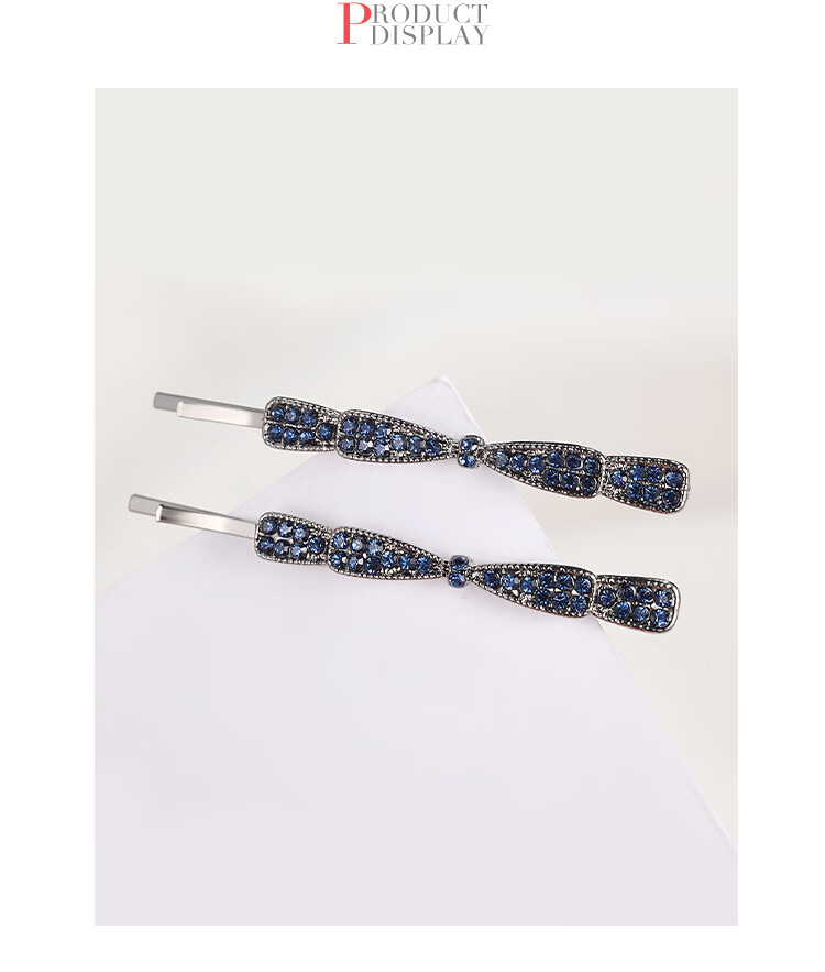 CHIMERA 2 Stylish Barrettes with Rhinestones And Bow Hair Clips for Bangs And Side Hair, Women's Birthday Gift Hair Accessories 5