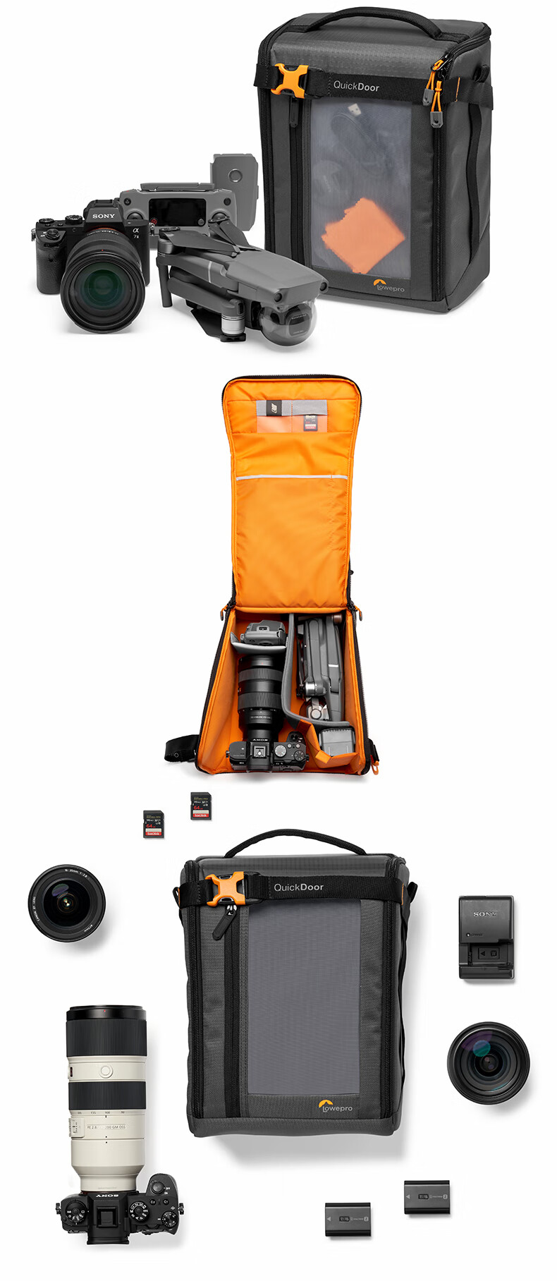 LOWEPROleshebao GearUp Camera Box XL II, Creative Accessory Storage Bag, Camera Inner Case, Card And Data Cable Organizer for Drones, LP37349-GRL 2