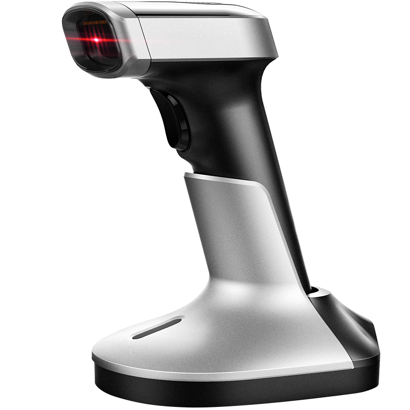 GEPAD Barcode Scanner, Wireless QR Code Supermarket Checkout Payment Scanner, Pharmaceutical Traceability Code Express Delivery Inventory Barcode Scanner with Charging Base MK-3020