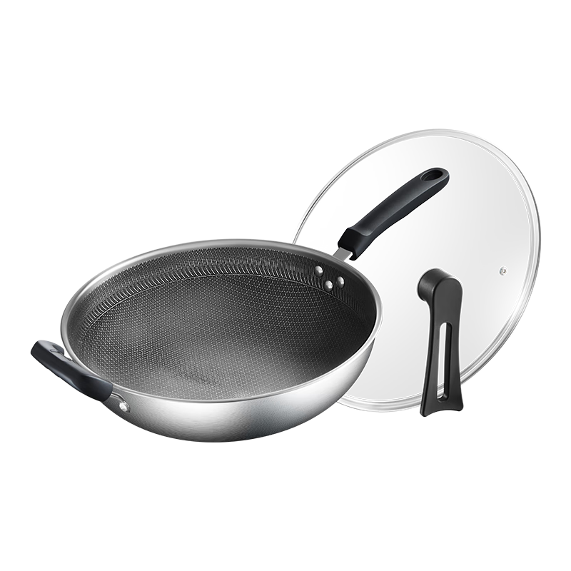 SUPOR Stainless Steel Honeycomb Non-Stick Frying Pan 34cm Compatible with Gas And Induction Cooktops EC34JKC01