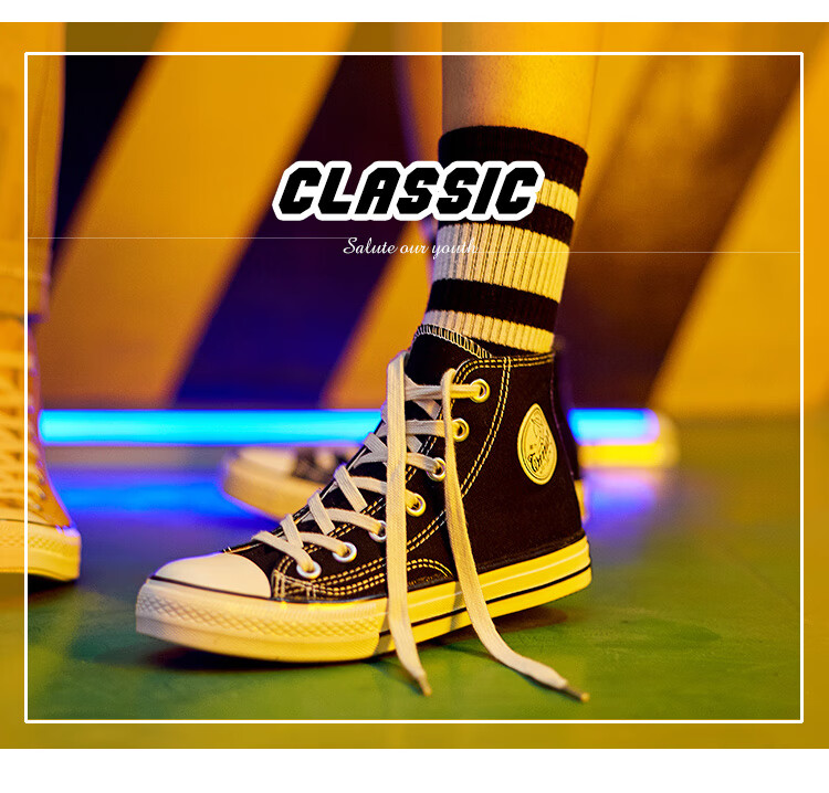 Warrior High-Top Canvas Shoes, Retro Unisex Couple Sneakers, Casual Shoes for Men, Sports Running Shoes, 402 Black, Size 37 8