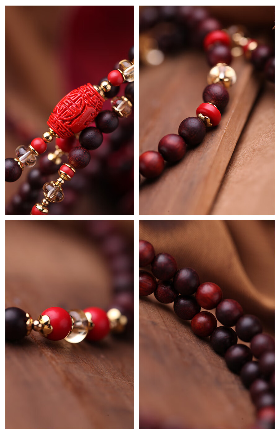 Fenghuangniepan Sandalwood Bracelet for Women, 2026 New Multi-Layer Sandalwood Prayer Beads, Buddhist Rosary, Birthday Gift for Mom Or Wife 16