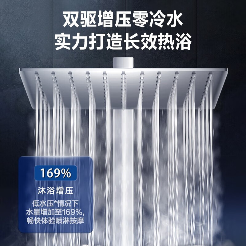 美的(Midea)零冷水燃气热水器双增压循环泵家用厨房强排变频恒温省气智能家电JSQ30-NT1 Pro 16升天然气