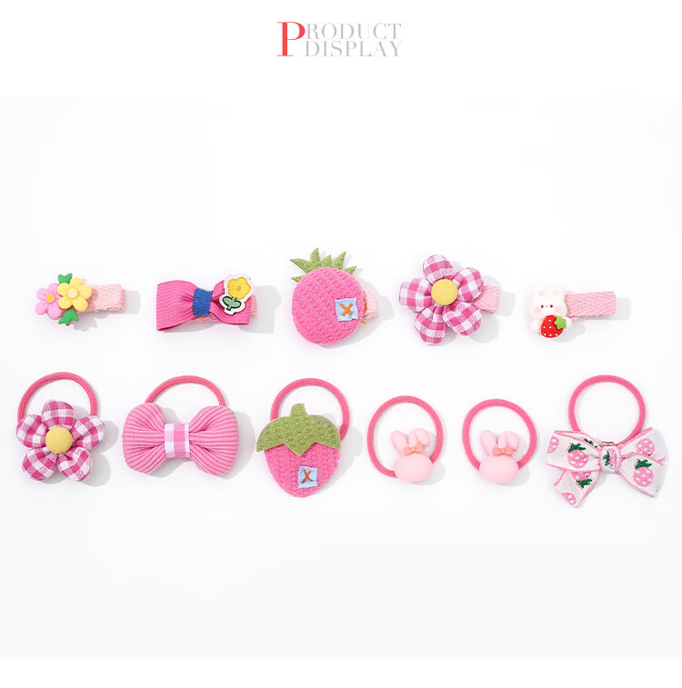 CHIMERA 4-Piece Children's Hair Ties, Bun Maker, High Ponytail Holder, Non-Damaging Hair Bands, Girls' Mid-Autumn Festival Gift 19