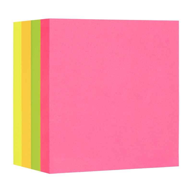 SIMAA 400 Sheets Colorful Fluorescent Sticky Notes, Adhesive Memo Pads, Message Stickers, 76*76mm Notepad, Organizer Pad, 8158