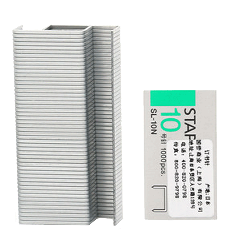 KOKUYO Japanese Imported No. 10 Staples SL-10N3C, 1000 Pieces, Rust-Resistant, Easy to Load And Unload