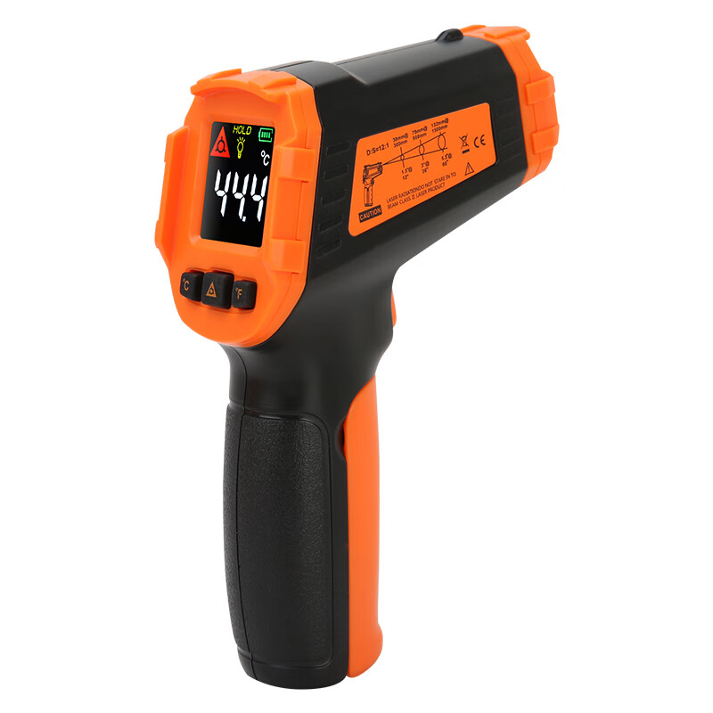 CEM Color Screen Infrared Thermometer -50~390℃ Industrial Temperature Gun Oil Thermometer ST390A