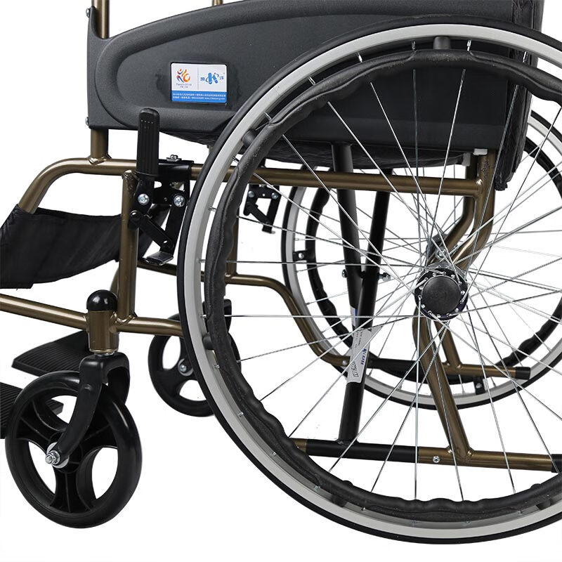 凯洋轻便轮椅 铝合金可折叠轻便老人手动轮椅车老年轮椅车助行器 ky
