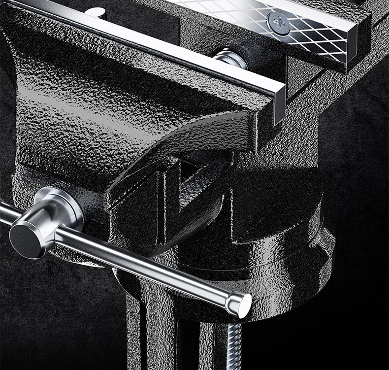 DELIXI Bench Vise, Small Multi-Functional Household Vise, 360° Rotatable Bench Vise Table, Workbench Mini Bench Vise 4