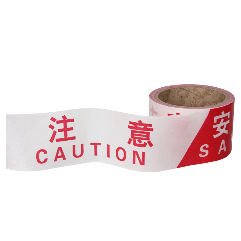 Quxing Caution Tape, Warning Line, Safety Isolation Warning Line, PP Material, Traffic Engineering Warning Divider, Red And White, 100 Meters