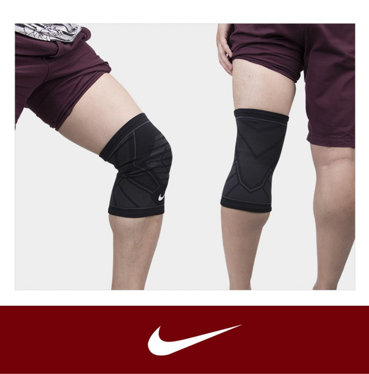 NIKE Sports Knee Pads for Climbing, Hiking, Outdoor Running, Basketball Knee Straps N1000669031M Two-Pack 12