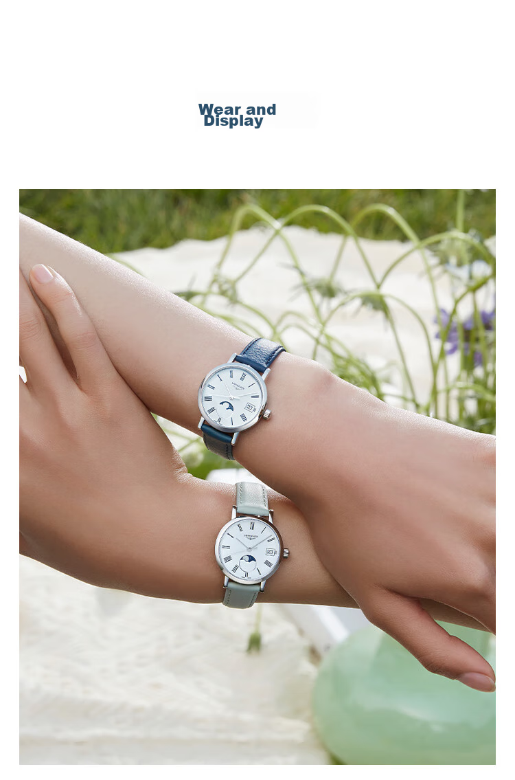 LONGINES Swiss Watch, Elegant Collection, Women's Leather Strap Quartz Watch L43304110 12
