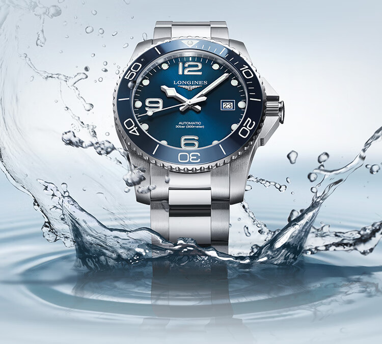 LONGINES Swiss Watch, Conquest Diving Series, Men's Rubber Strap Mechanical Watch L37824969 1