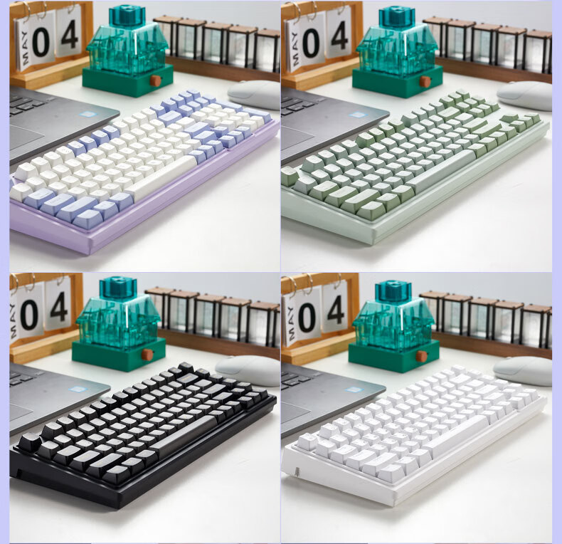 Hyeku M5 Custom Mechanical Keyboard Full Hot-Swappable Office Gaming Keyboard Gasket Structure 108 Keys PBT Keycaps White Backlight Jitu Jianshui Kaihua Bicui Switches 4