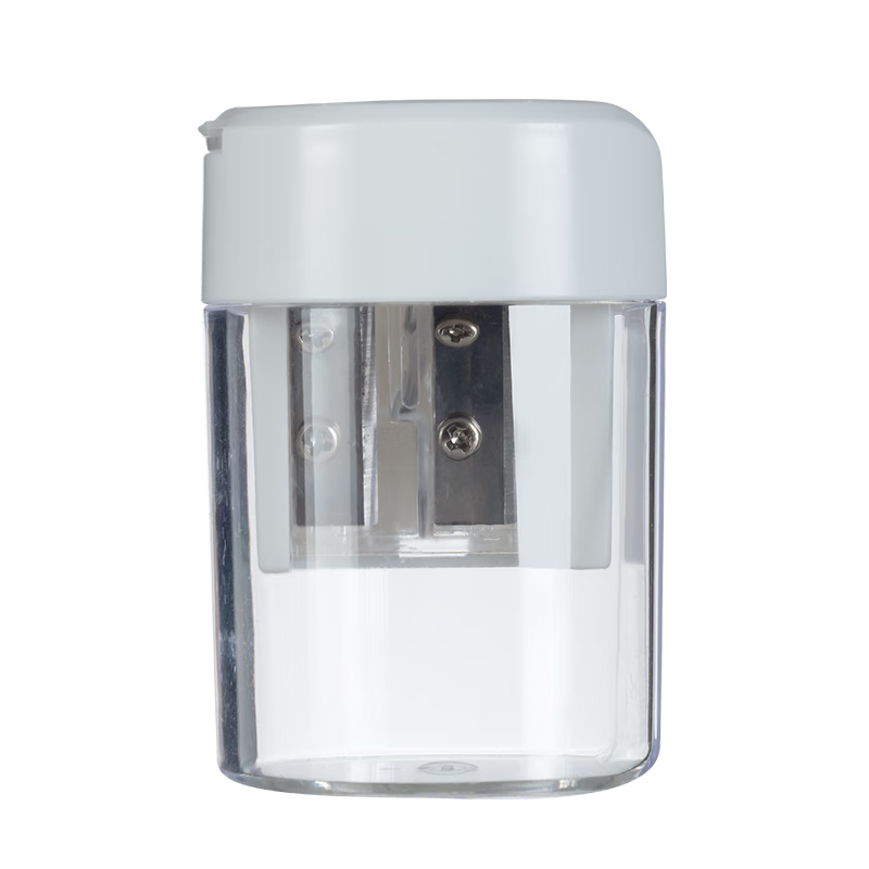 M&G Stationery Thick And Thin Double-Hole Pencil Sharpener, Portable Transparent Large-Capacity Shavings Box with 2 Pieces APS912B1-ZZ
