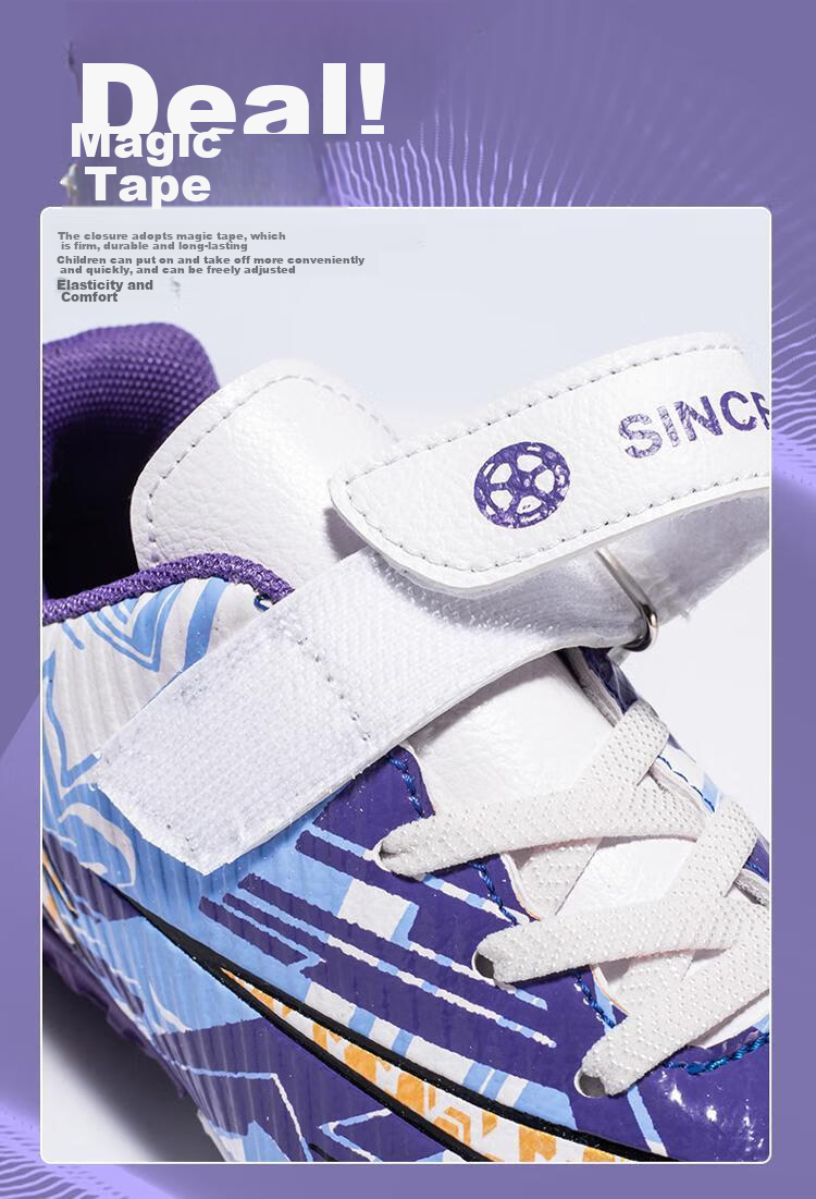 Shuangxing Children's Soccer Shoes, Youth Non-Slip Wear-Resistant Training Shoes for Boys And Girls, TF Turf Cleats, Lightweight All-Season Style for Artificial Turf 5