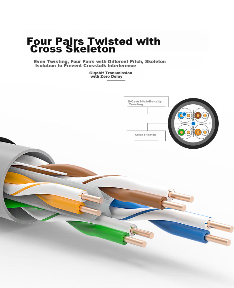 CHOOSEAL (CHOSEAL) Category 6 Gigabit Outdoor Ethernet Cable, Engineering Grade 0.57 Unshielded Pure Copper Twisted Pair, Outdoor Waterproof Wear-Resistant Sun-Proof Cold-Resistant, 50 Meters, LDN7727MT50 5
