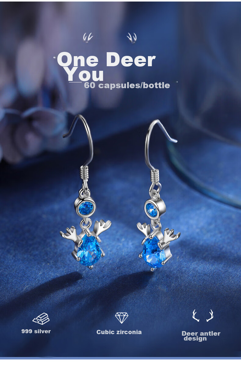 Dijing 999 Sterling Silver Earrings for Women, 2026 New Style Weekly Studs, Elegant High-End Ear Drops, Birthday Gift for Women And Wives 2