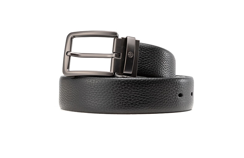 Aokang Men's Belt with Pin Buckle, Top-Grain Leather Waistband, Business Trouser Belt, Birthday Gift for Husband 10