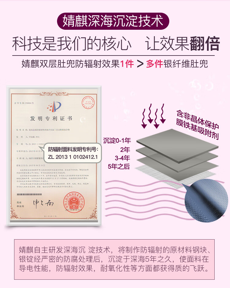 婧麒防辐射服孕妇装防辐射衣服肚兜内穿银纤维四季 银灰色XL码...-京东