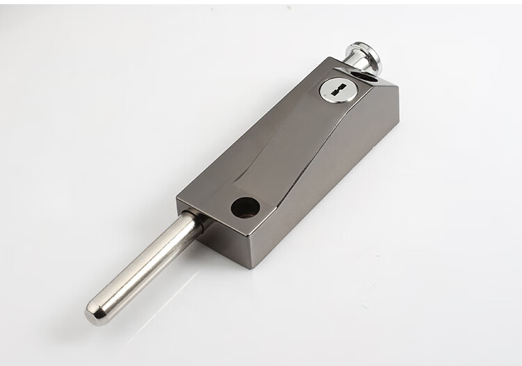 Auburn Floor Bolt Lock Rotating Door Bolt Lock Glass Door Lock Aluminum Alloy Door Bolt Lock 226 Black 14