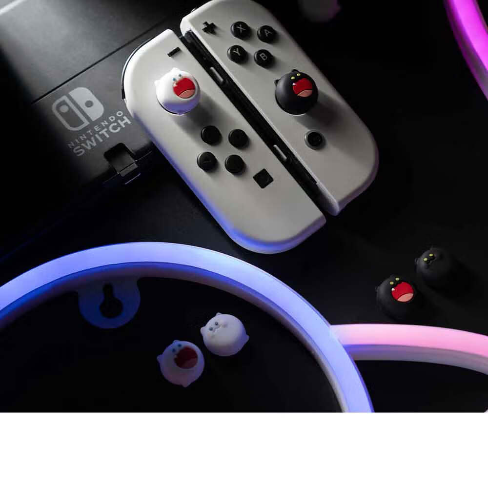 Jixiang Bobo Cat Switch Joy-Con Capsule, Compatible with OLED/NS/LITE Silicone Protective Cover for Joy-Con Controller, 4-Piece Set, Gaming Accessories 12