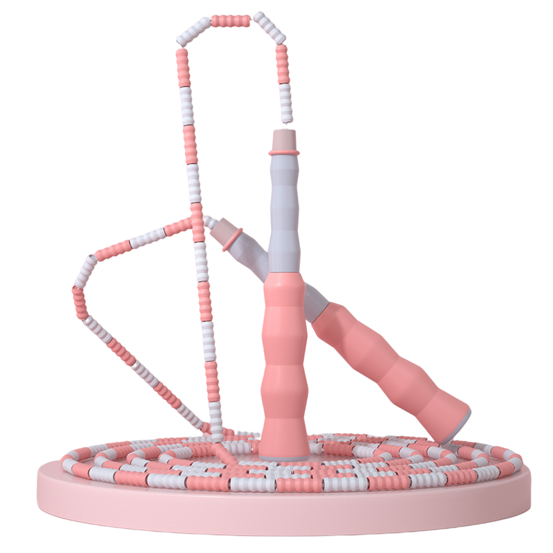 Duweike Jump Rope for Adults And Children, Fitness Training Rope, Patterned Jump Rope for Exams And Beading, Macaron Pink