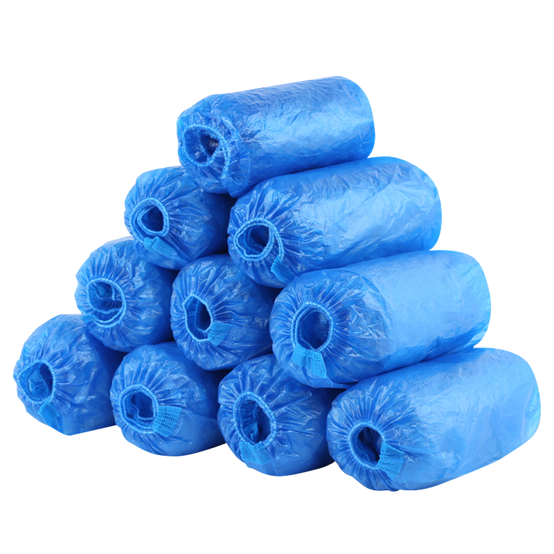 Jinghuisichuang Shoe Covers [One Size Fits All, Thickened PE] Disposable Plastic Household Dust-Proof Foot Covers, 100 Pieces