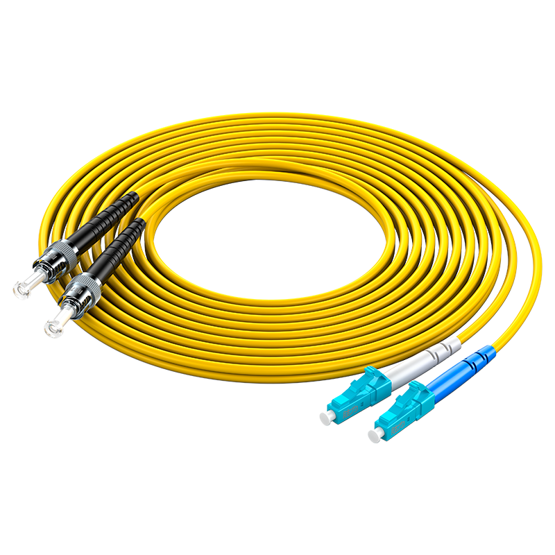 Shengwei Fiber Optic Patch Cable, Engineering Telecom Grade LC-ST Single Mode Dual Core, 9/125 Low Smoke Zero Halogen Environmentally Friendly Outer Sheath, Transceiver Pigtail, 3 Meters FSC-109