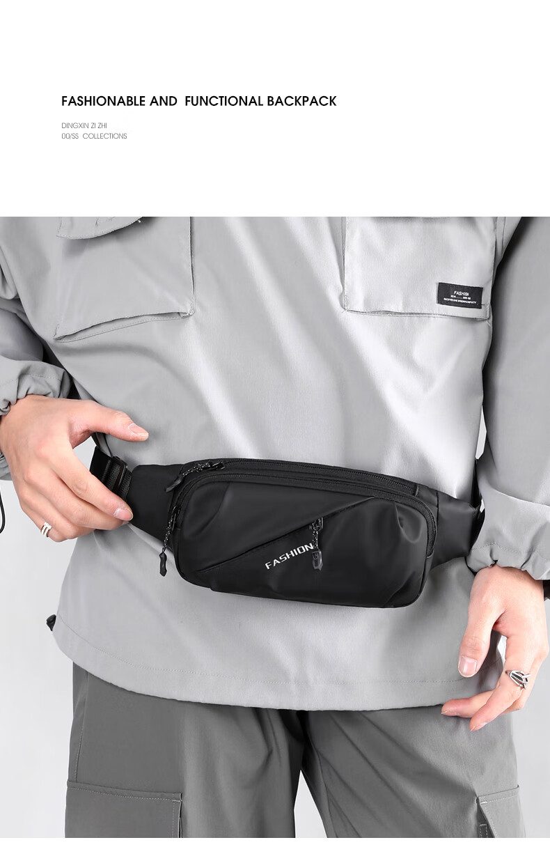 Half Cigarette Men's Single Shoulder Bag Trendy Cycling Outdoor Crossbody Mini Waist Bag Casual Lower Back Bag Student Sports Chest Bag Gift 4
